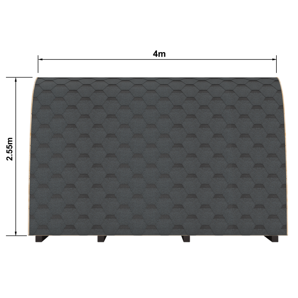 Fasssauna / Gartensauna / Banja / Viking 4,0 m mit Balkon